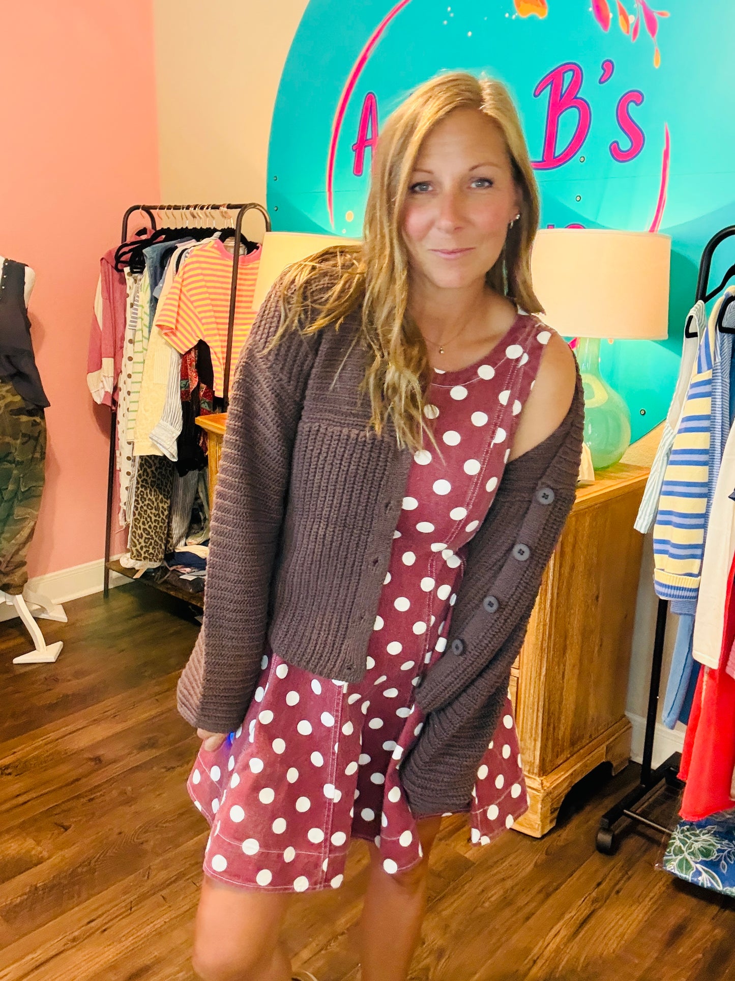 Espresso Hour Chunky Knit Cardigan