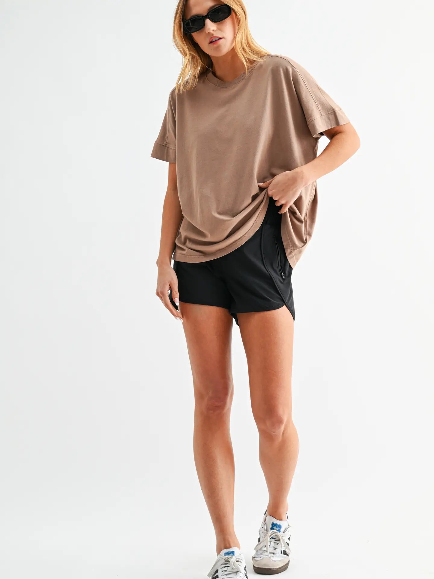 🤎 Everyday Pima Cotton Sunfade Drape Tee – Mocha