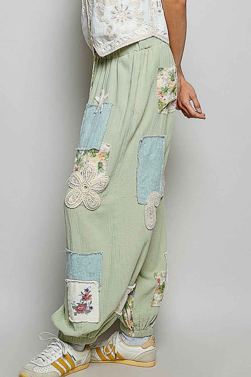 Matcha Patchwork Joggers