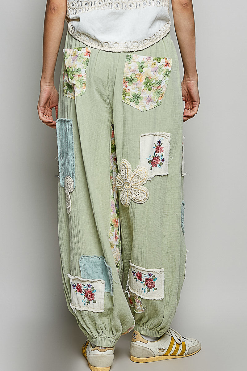 Matcha Patchwork Joggers