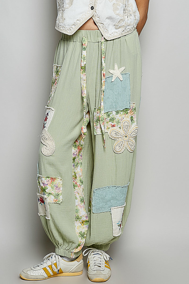 Matcha Patchwork Joggers