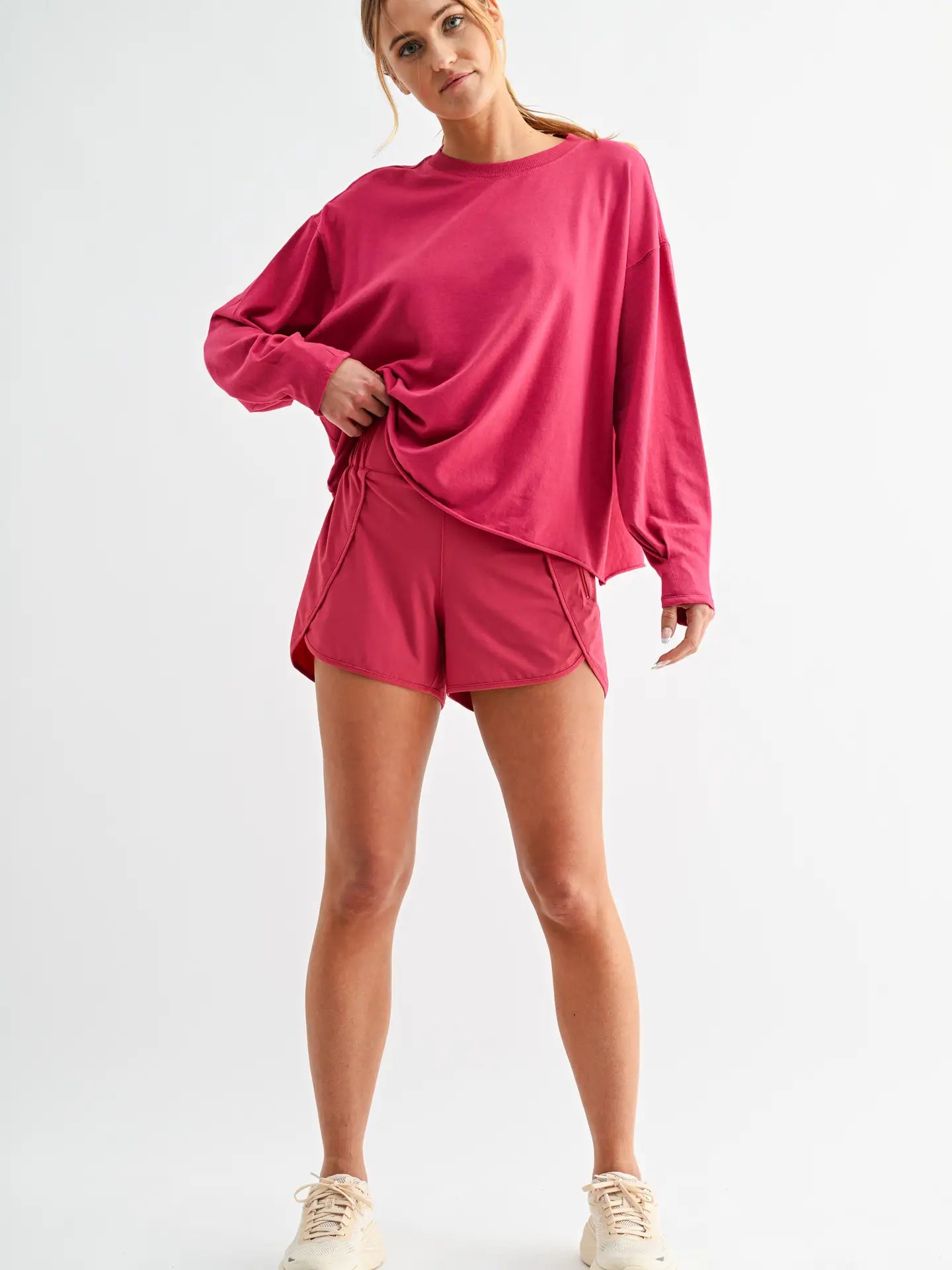 💕 All Day Pima Cotton Mineral Luxe Tee – Plum Pink