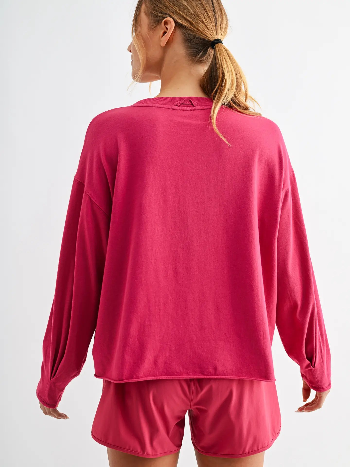 💕 All Day Pima Cotton Mineral Luxe Tee – Plum Pink