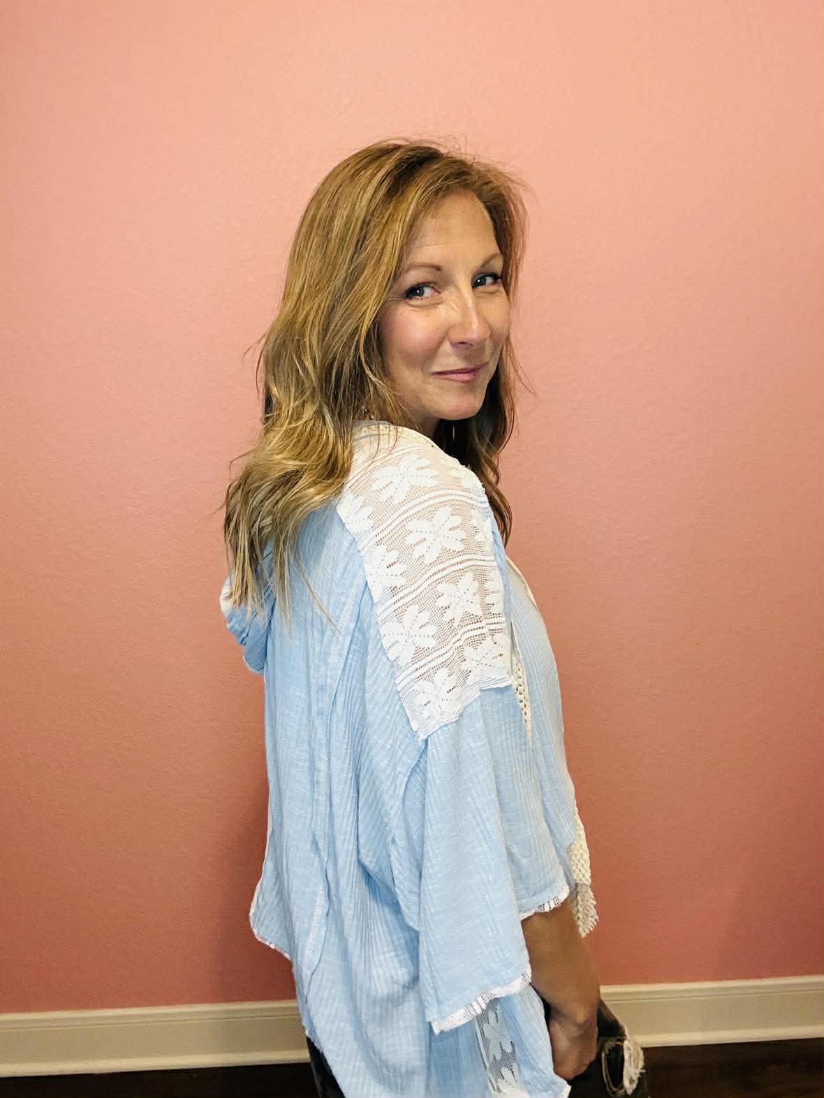 The "Light & Lovely" Lace Hoodie Top
