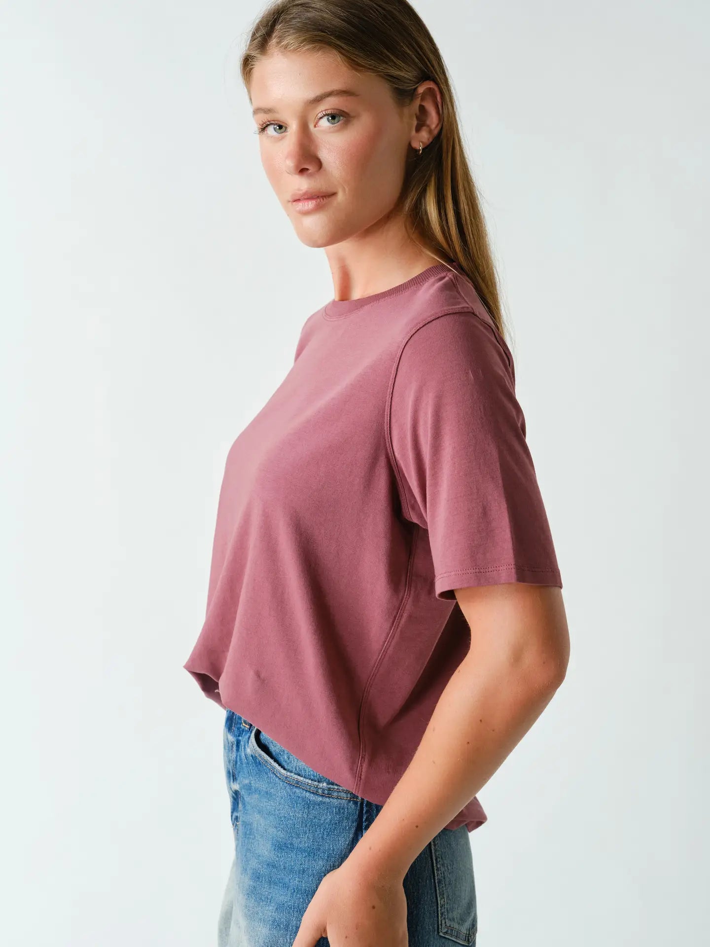 🌹 Everywhere Boxy Tee – Rosewood