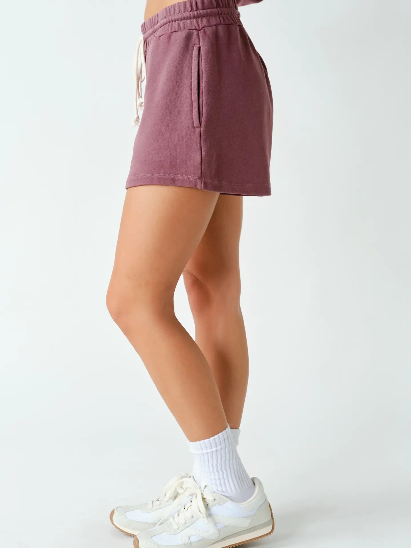 🌹 Vail Mineral Wash French Terry Lounge Shorts – Rosewood