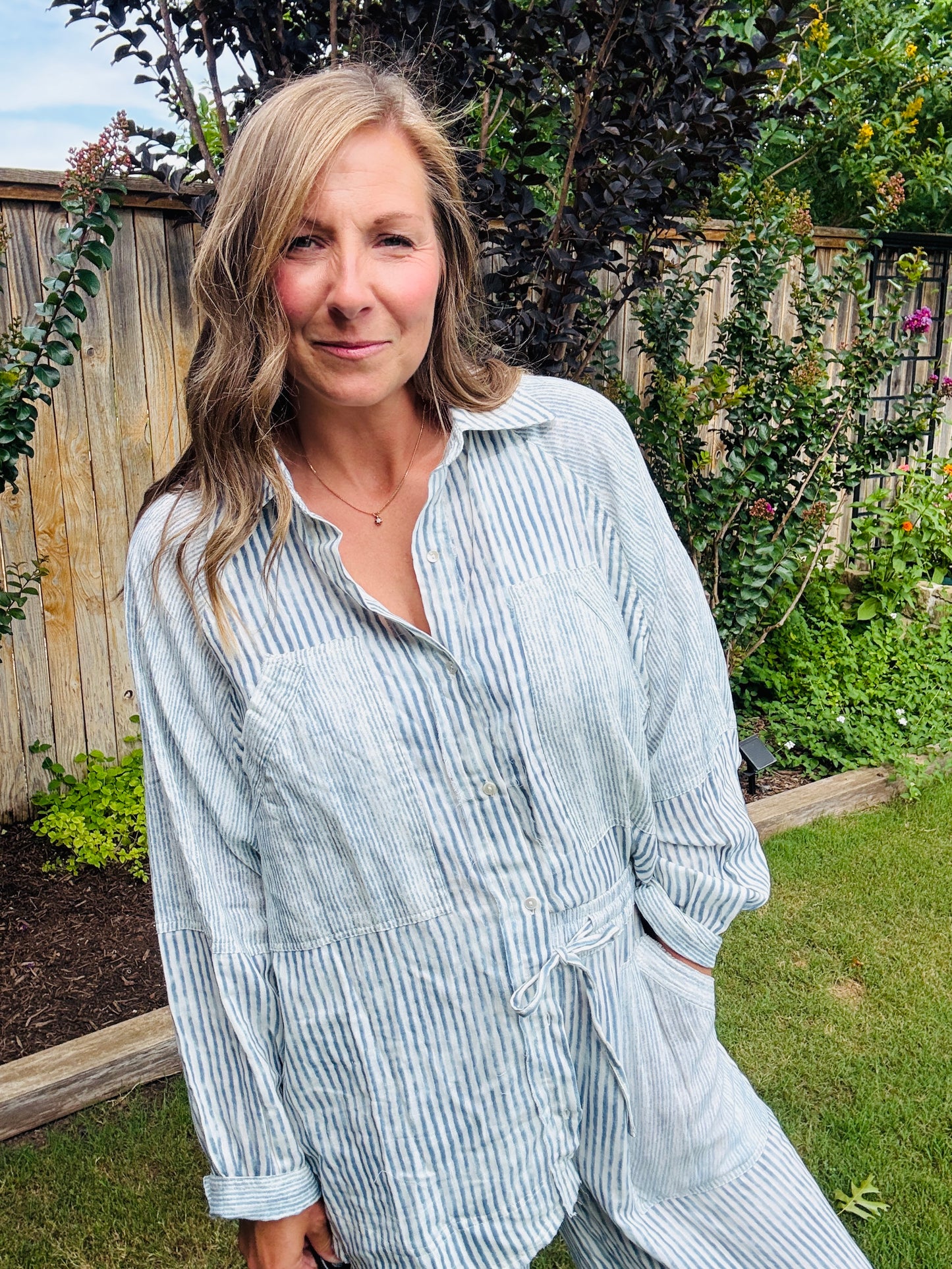 Seaside Stripe Button Down
