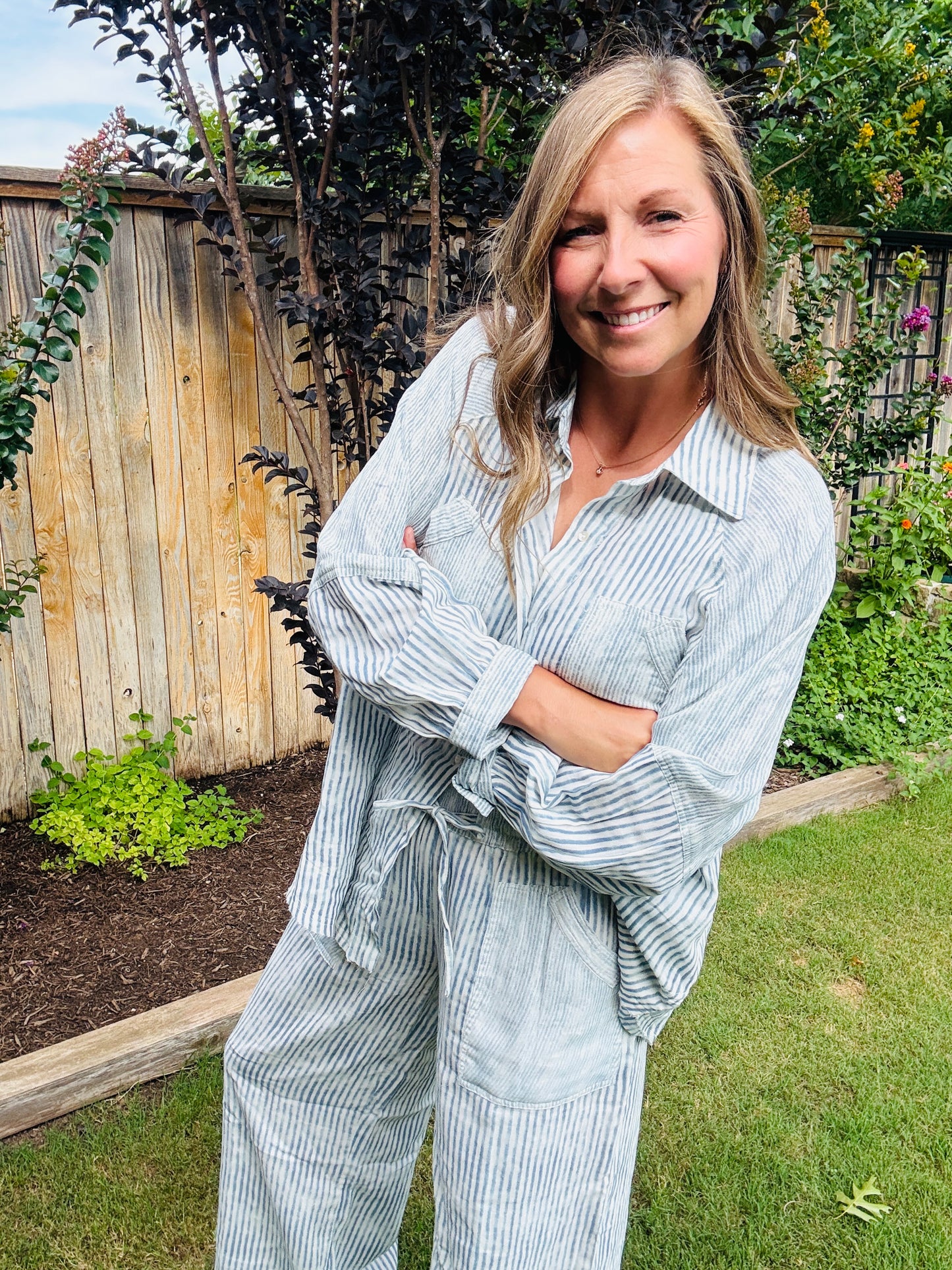 Seaside Stripe Button Down