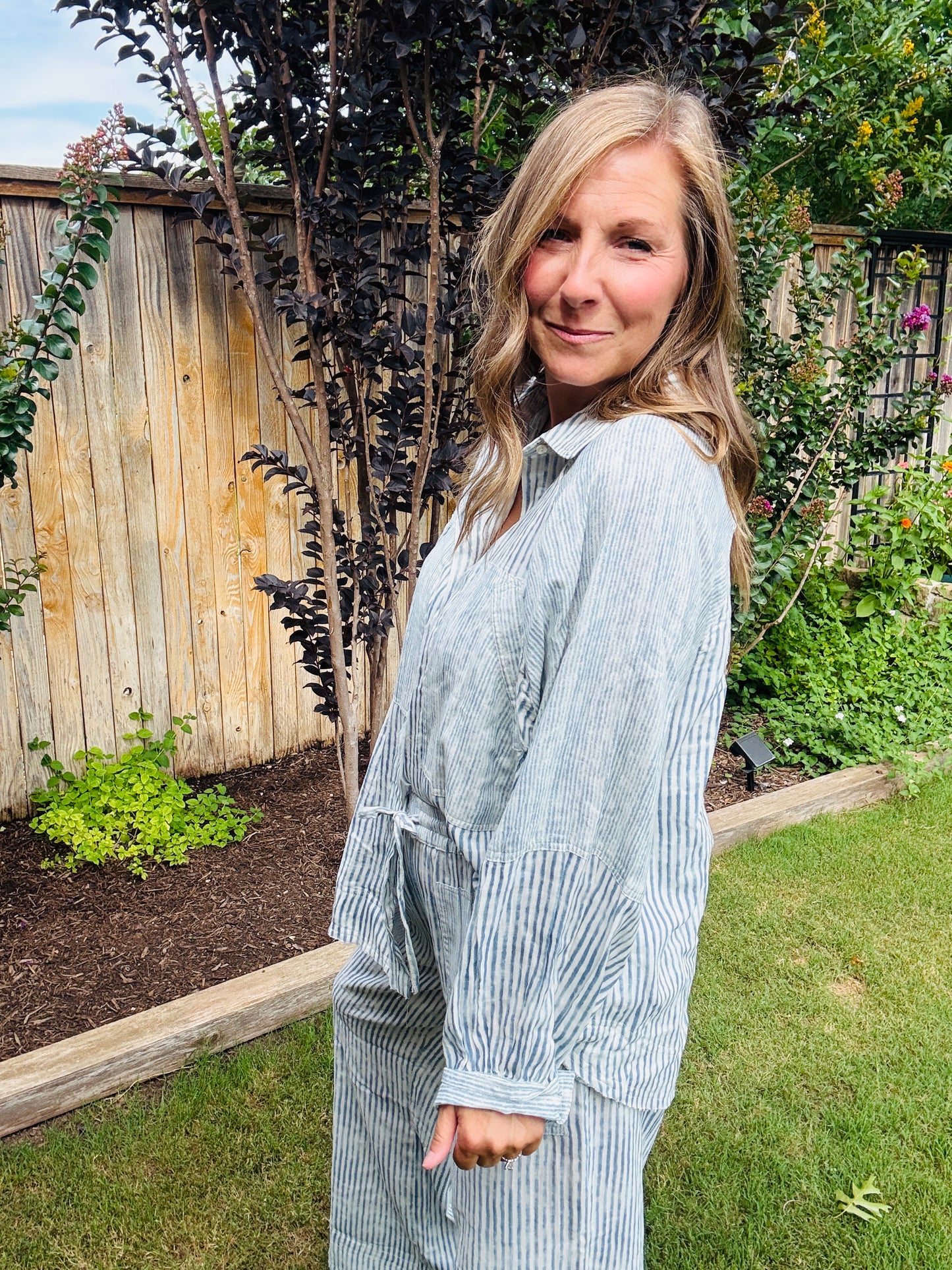 Seaside Stripe Button Down
