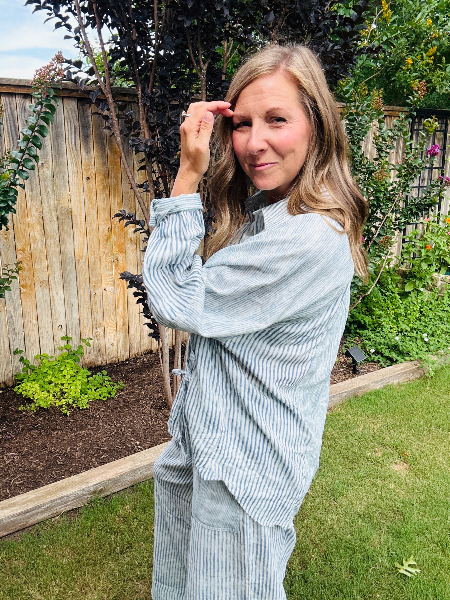 Seaside Stripe Button Down