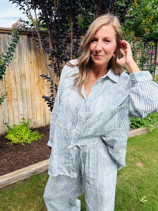 Seaside Stripe Button Down
