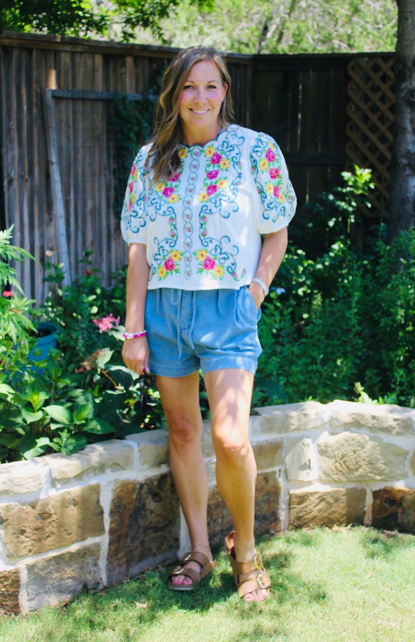 Garden Party Embroidered Top