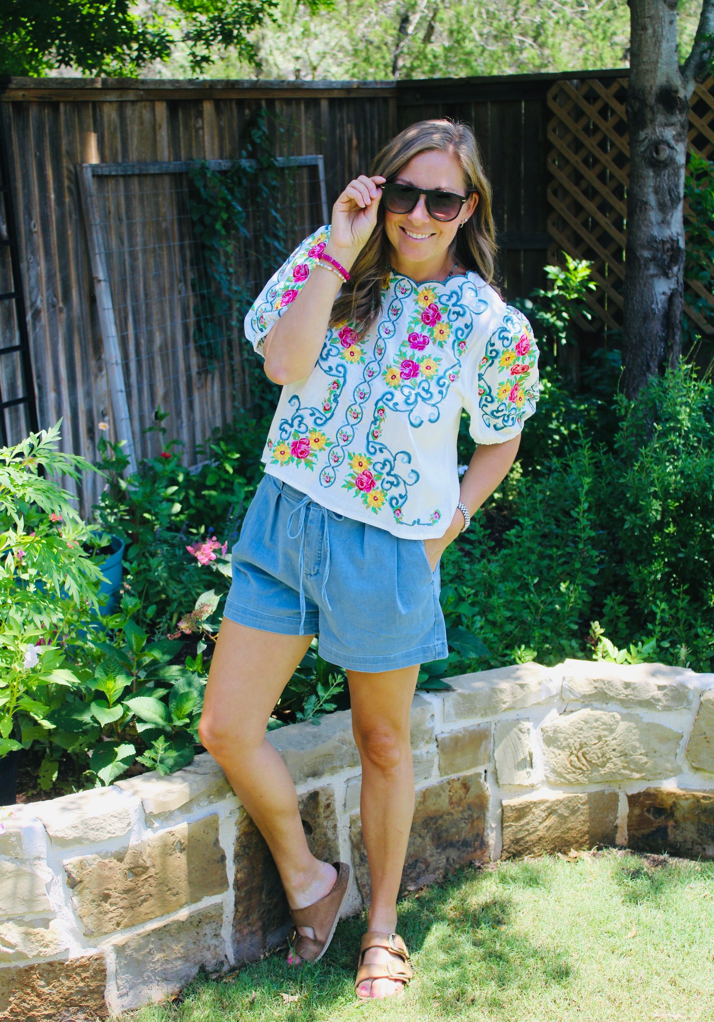 Garden Party Embroidered Top