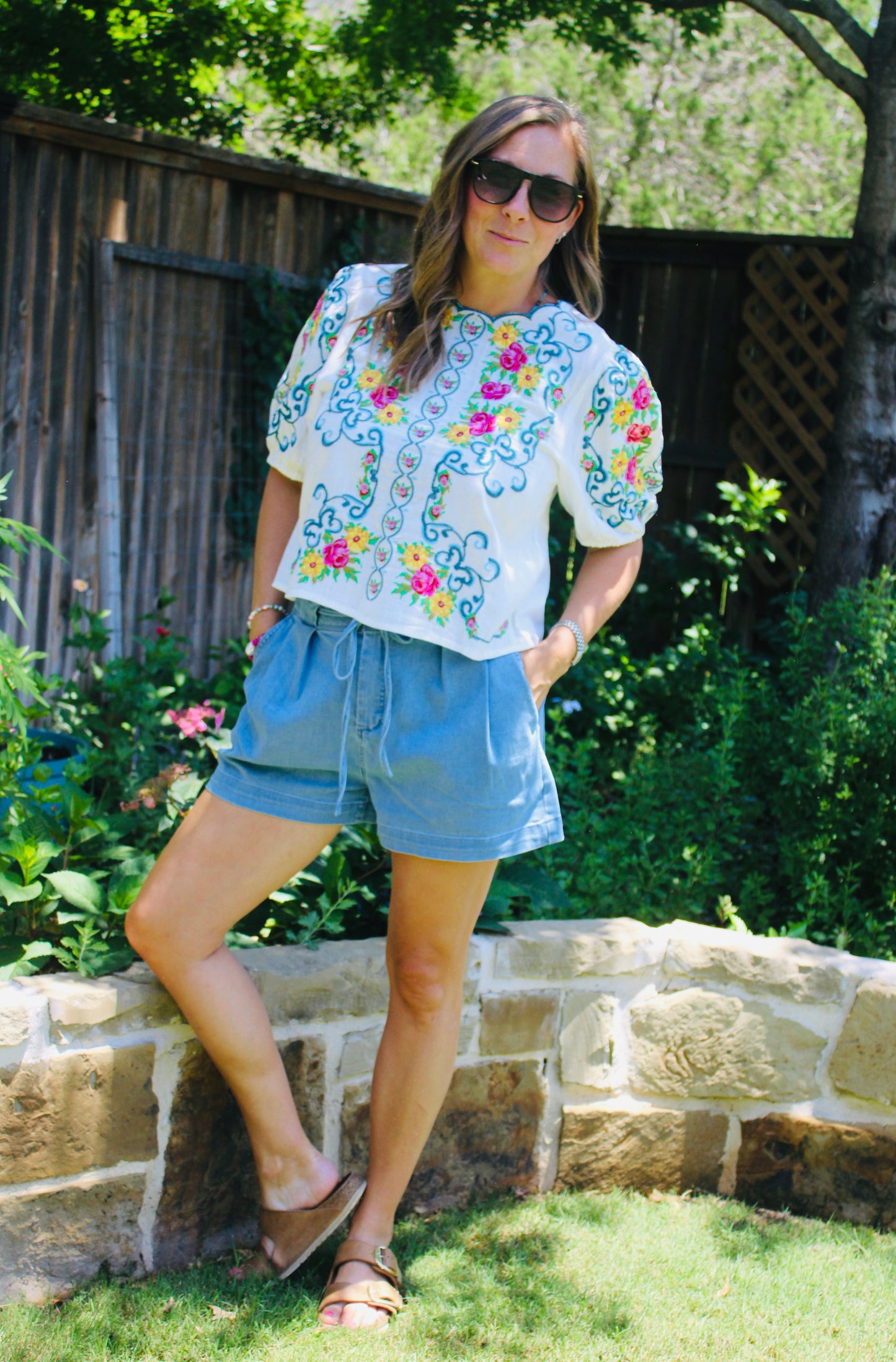Garden Party Embroidered Top