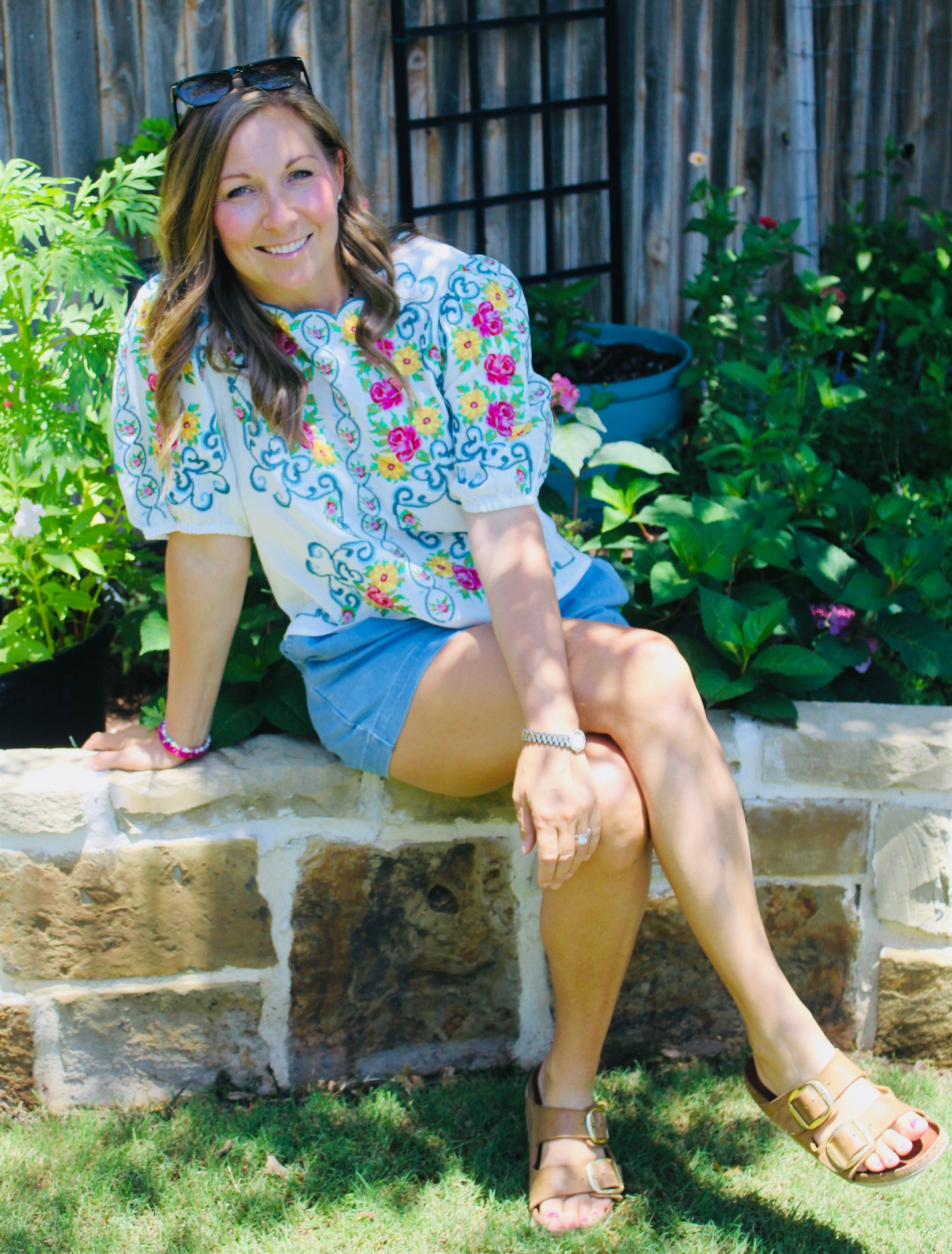 Garden Party Embroidered Top