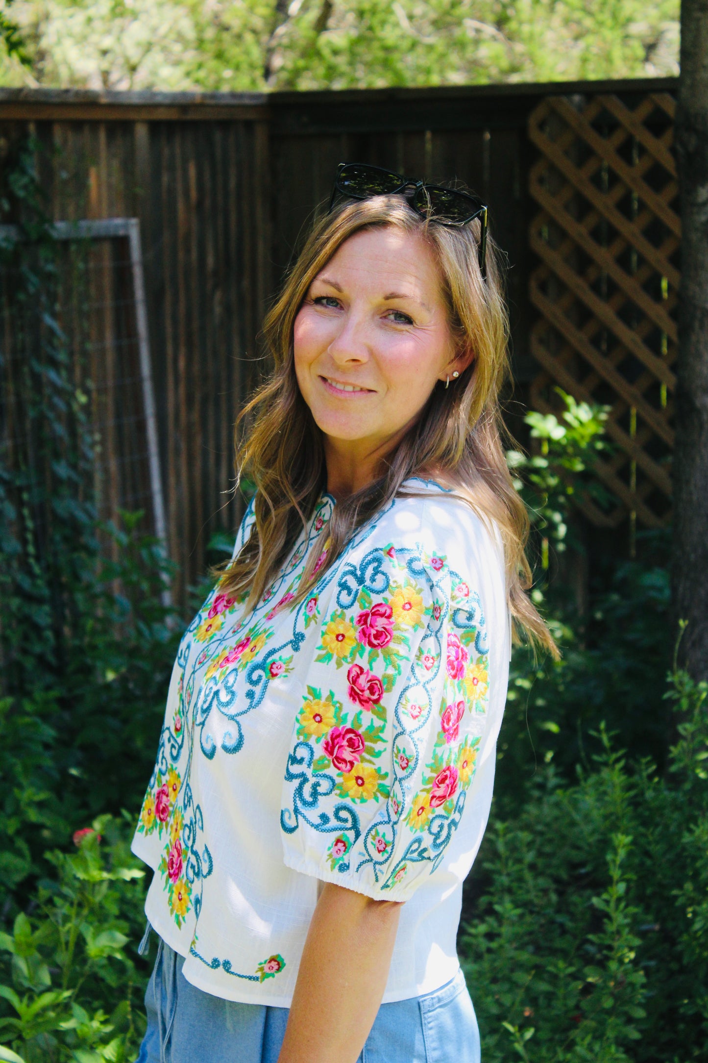 Garden Party Embroidered Top
