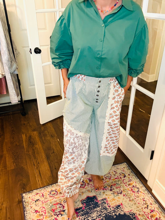 Petals & Pinstripes Pants