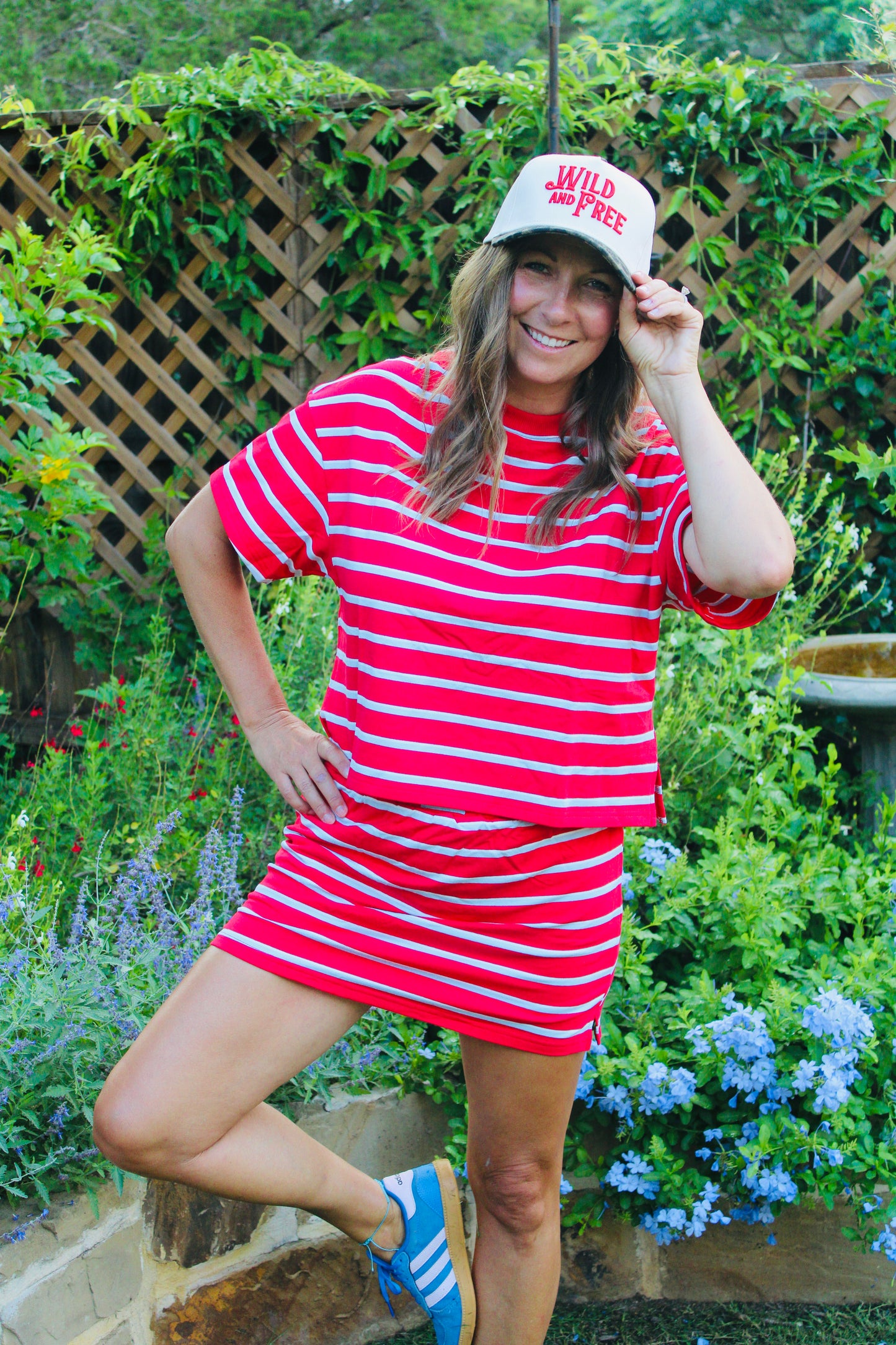 Red Hot Stripe Skort