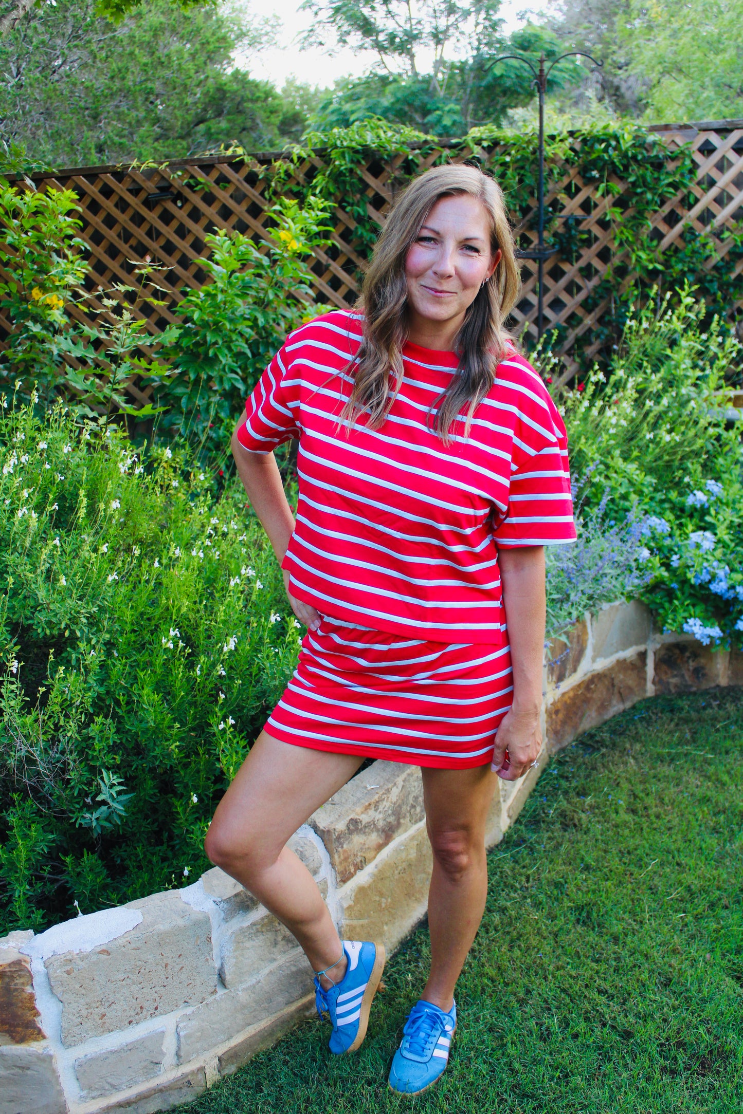 Red Hot Stripe Skort