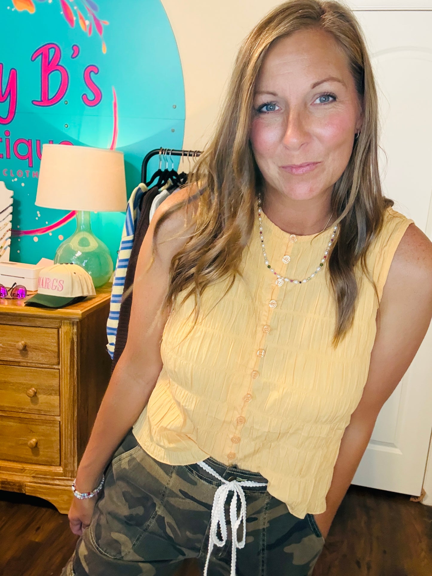 Sweet Melon Textured Top