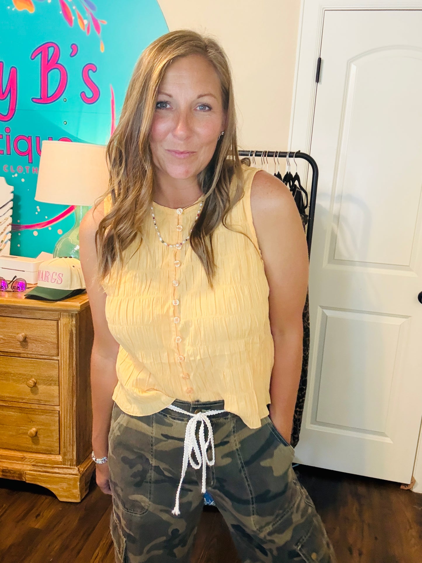 Sweet Melon Textured Top