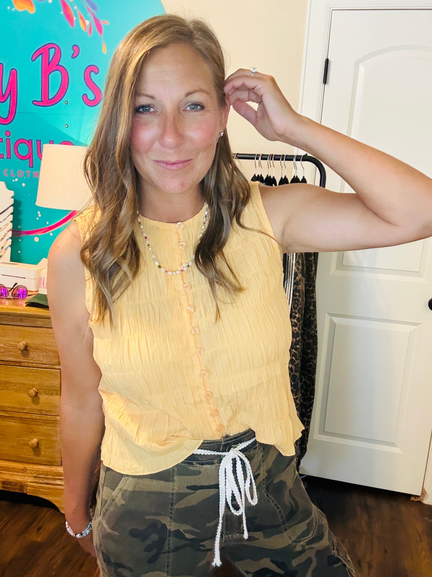 Sweet Melon Textured Top