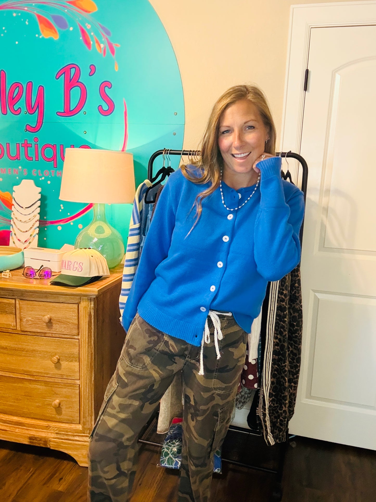 True Blue Button Cardigan