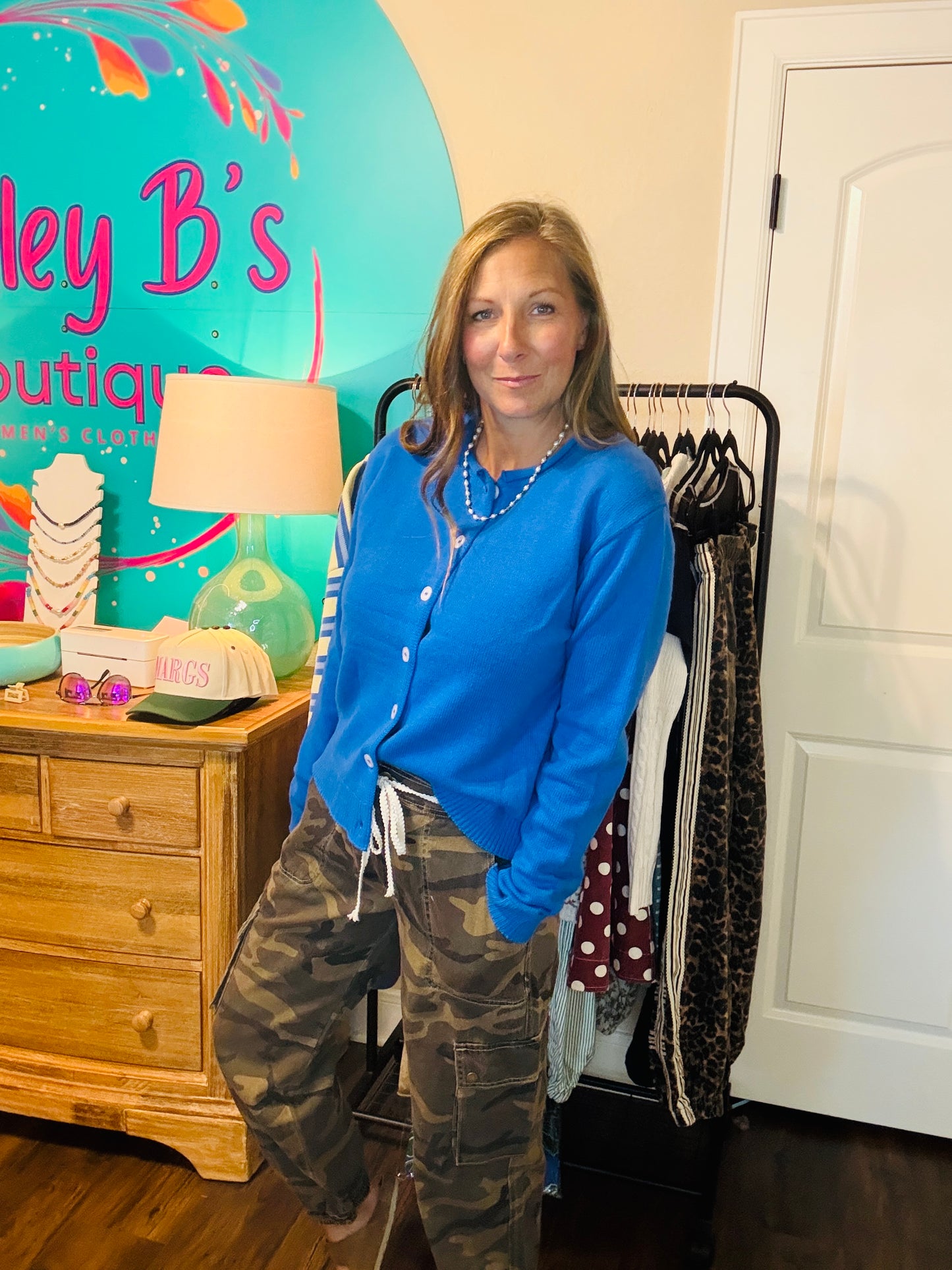 True Blue Button Cardigan