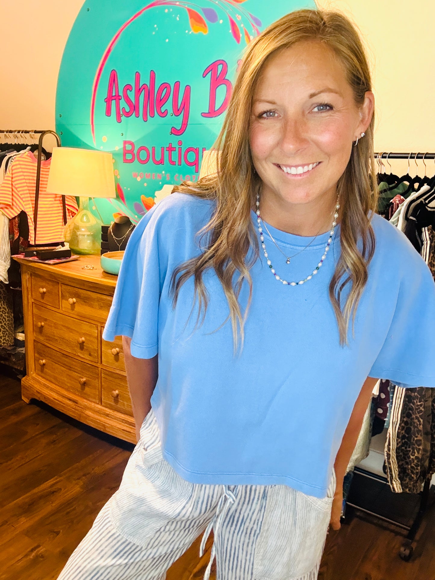 Blue Skies Boxy Tee