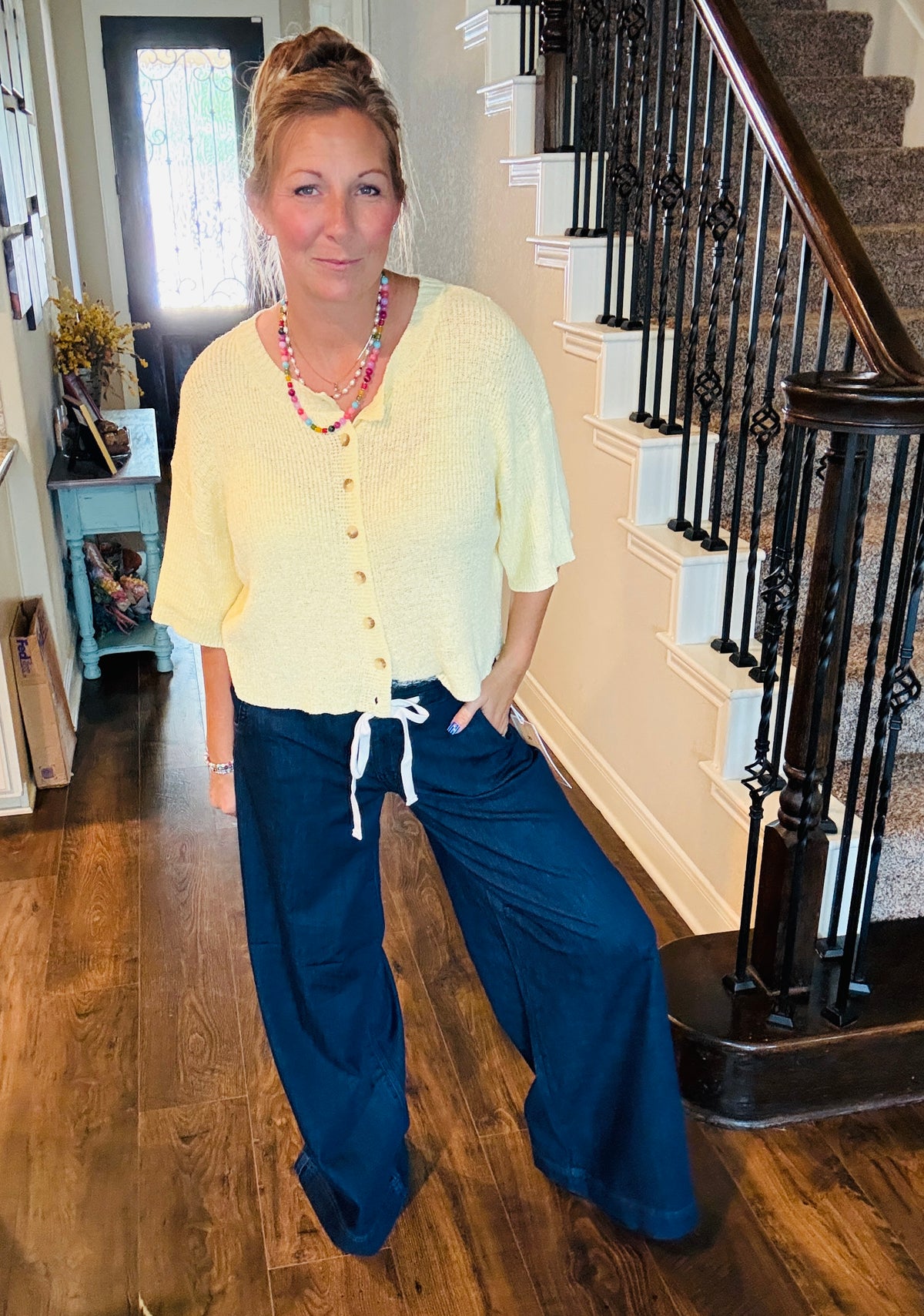 Easy Does It Wide Leg Risen Trouser Jeans