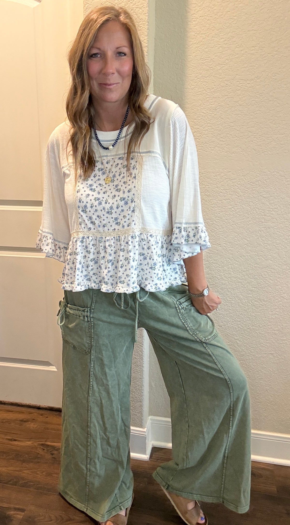 Sage Mineral Washed Pants