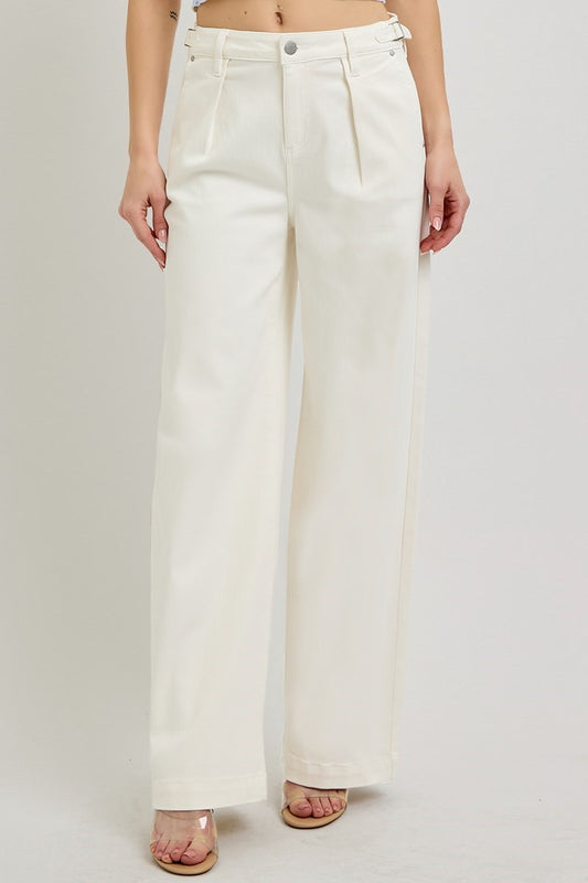 🤍 White Risen Wide Leg Jeans