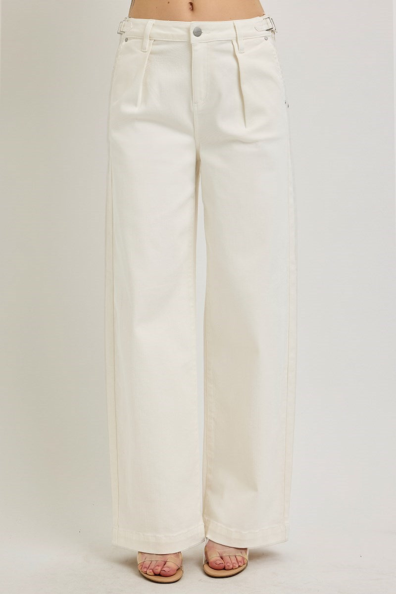 🤍 White Risen Wide Leg Jeans