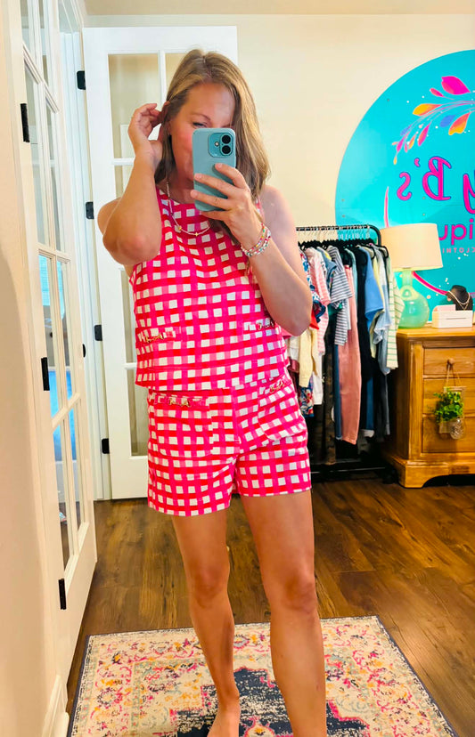 Pink Picnic Babe Set-Top