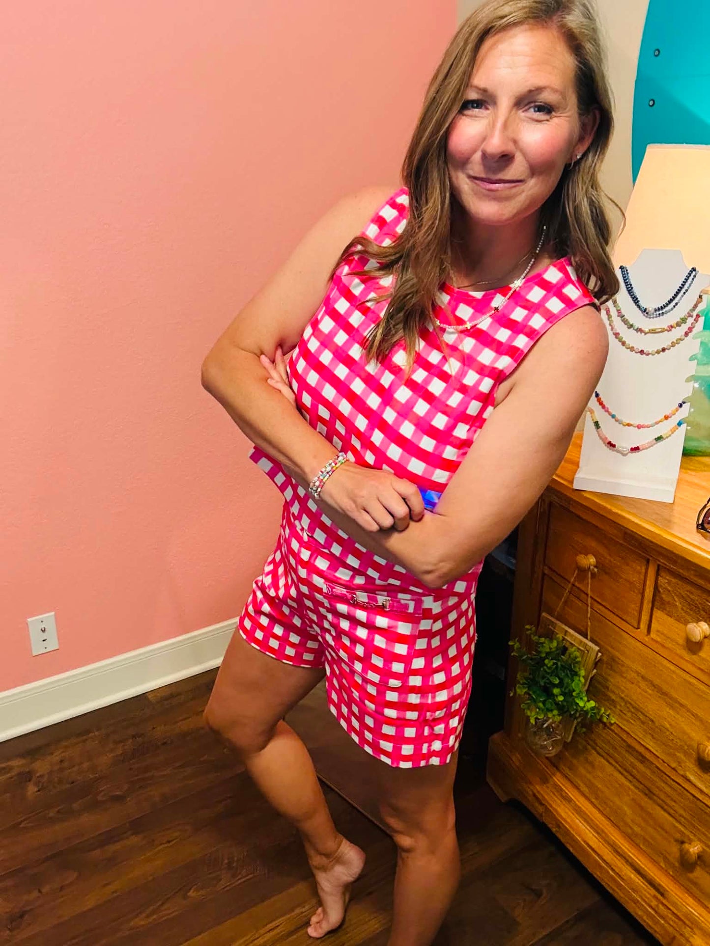 Pink Picnic Babe Set-Top