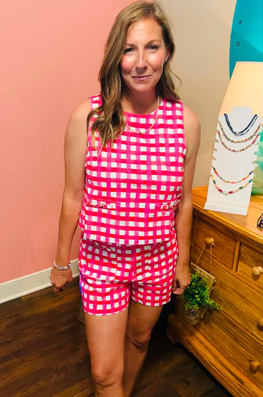 Pink Picnic Babe Set - shorts