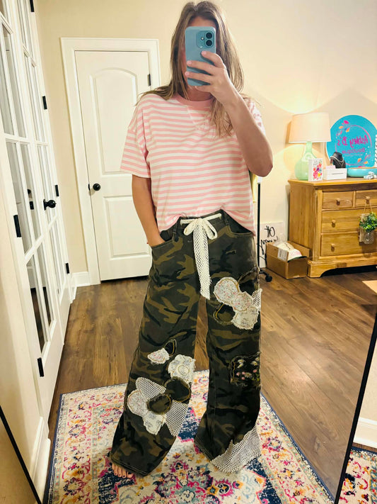 Wildflower Patch Camo Wide Leg Pants