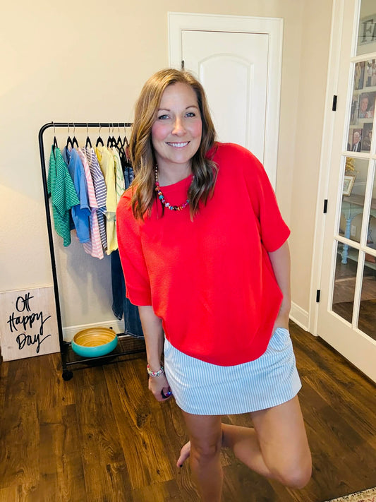 Papaya Pop Lightweight Sweater