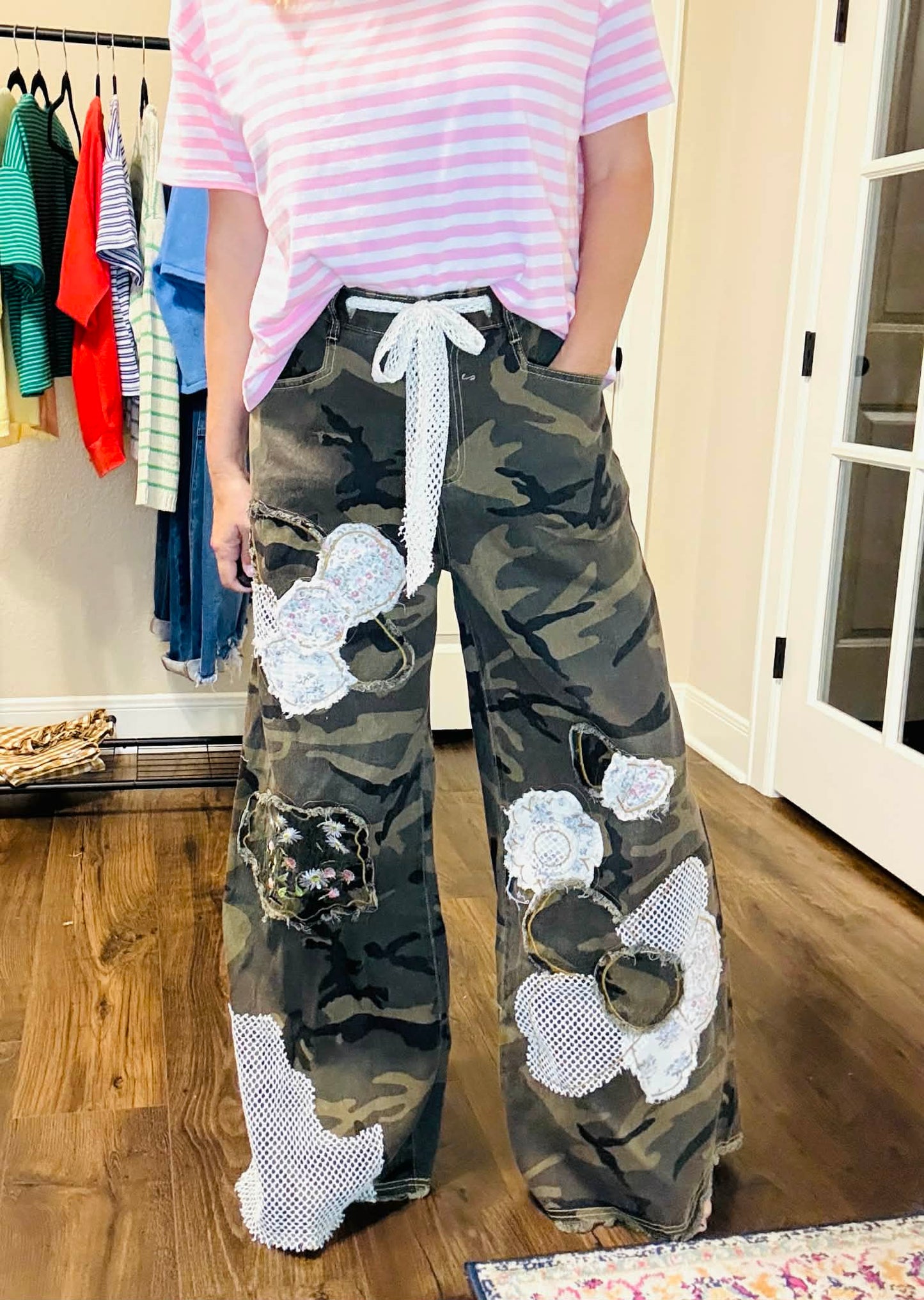 Wildflower Patch Camo Wide Leg Pants