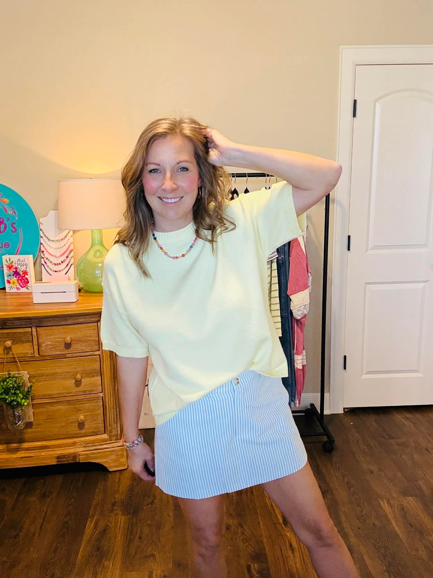 Spring Breeze Striped Skort