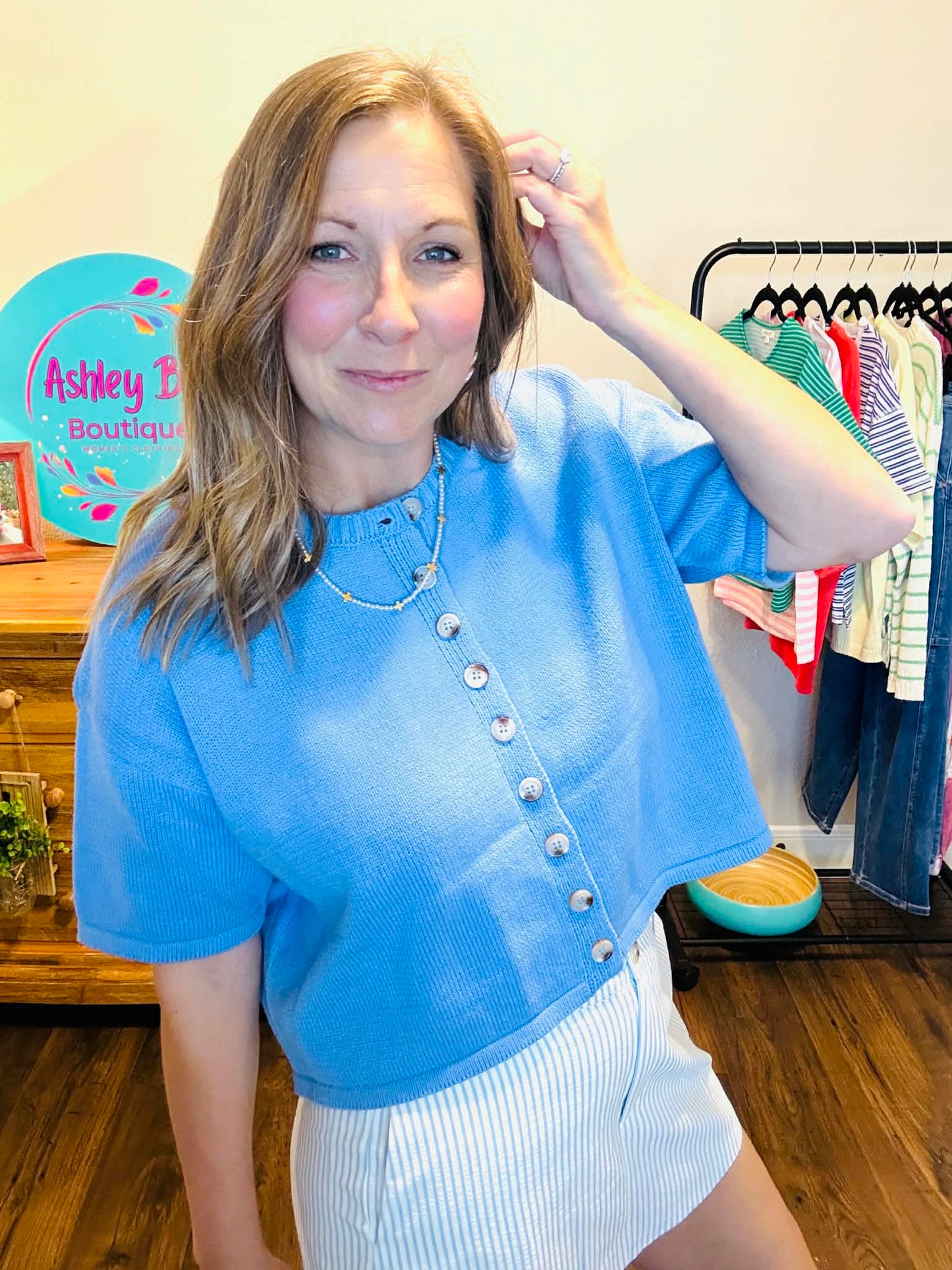 Coastal Days Button Front Cardigan