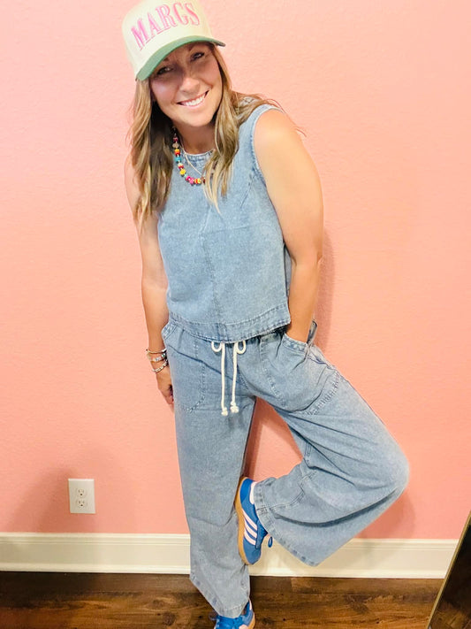 Cool Girl Denim Lounge Set