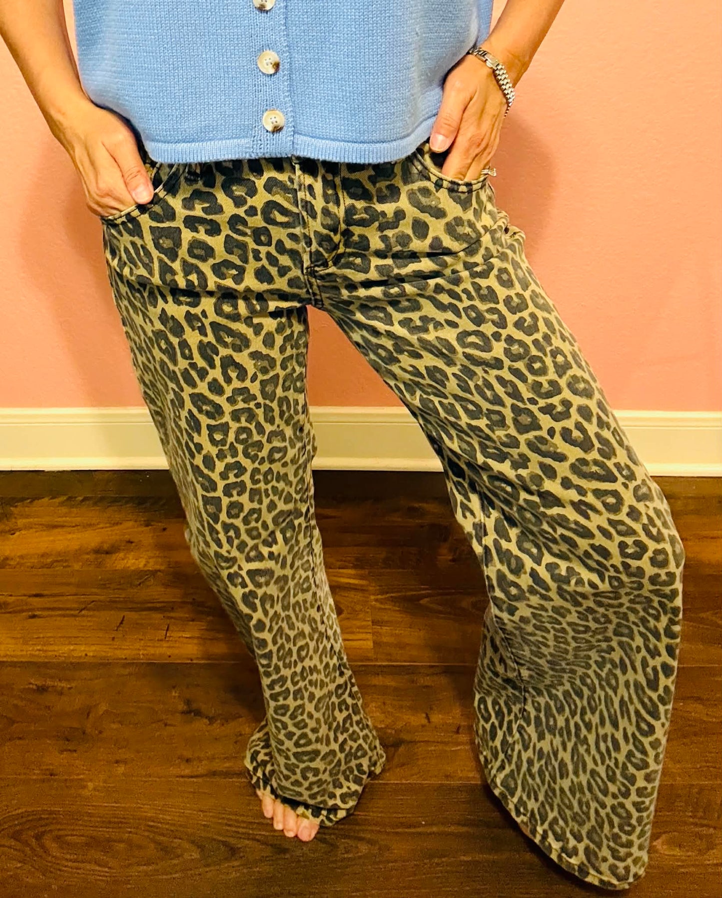 Wild Side Risen Leopard Jeans