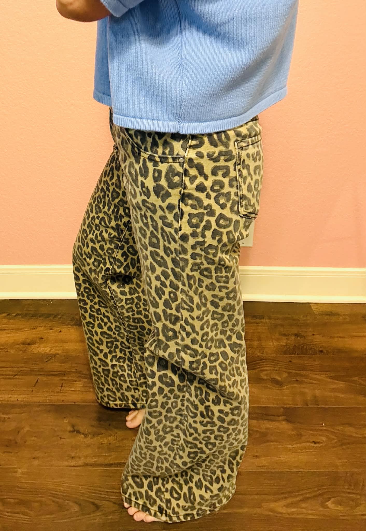Wild Side Risen Leopard Jeans