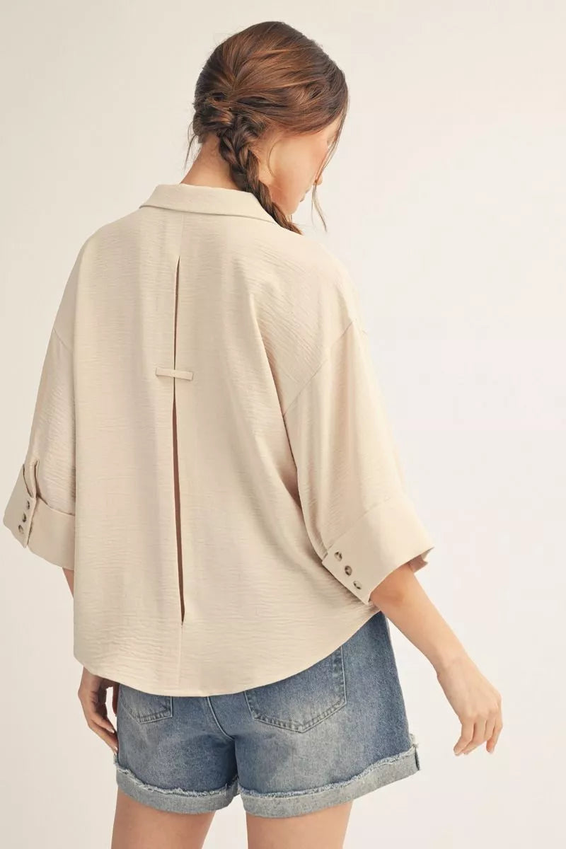 Oatmeal Ease Button Top