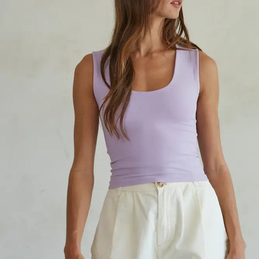 Lavender Luxe Double Layer Tank