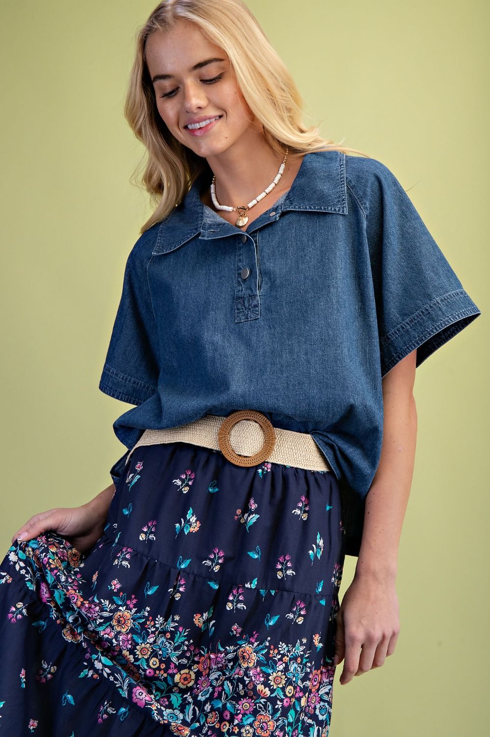 Everyday Ease Denim Top