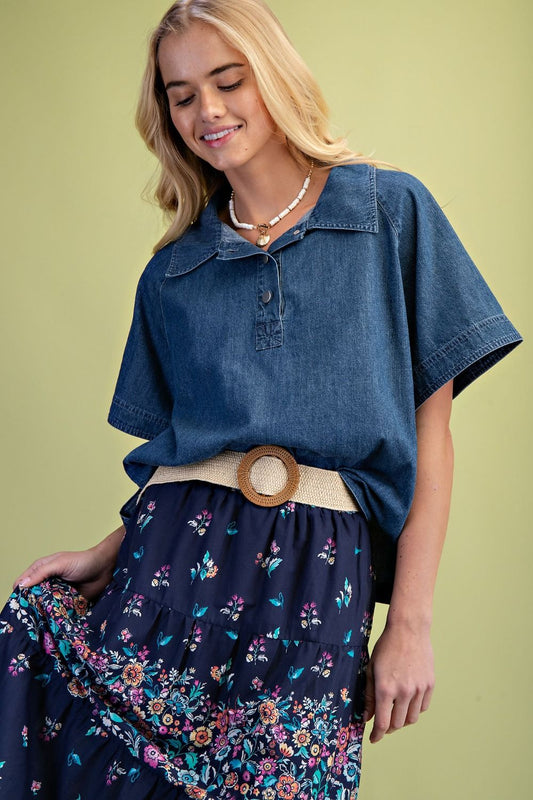 Everyday Ease Denim Top