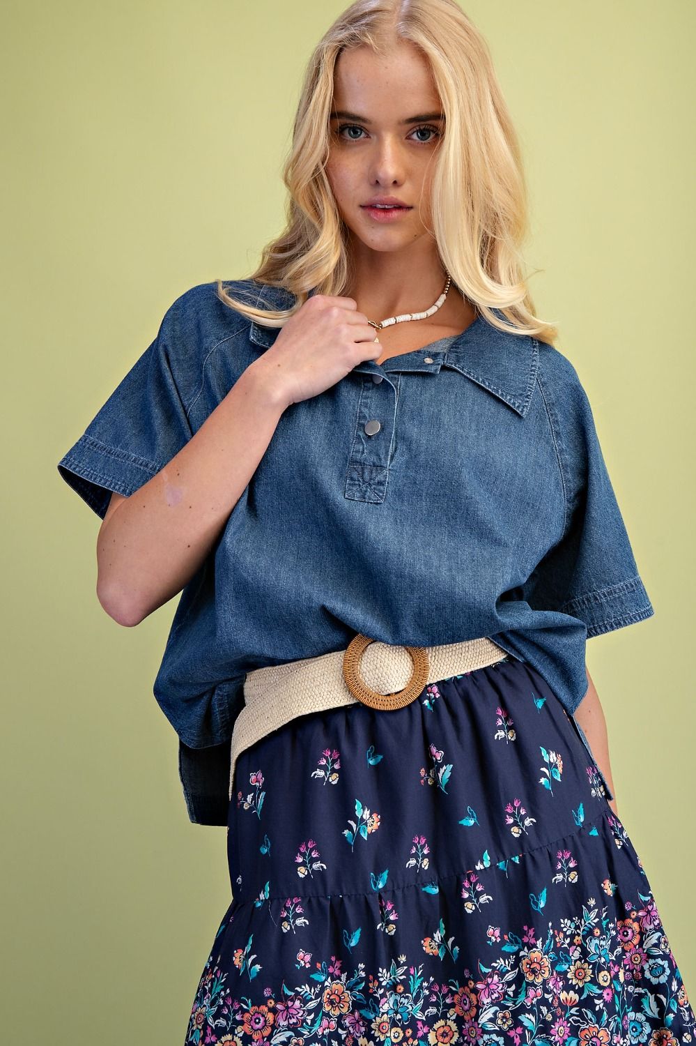 Everyday Ease Denim Top